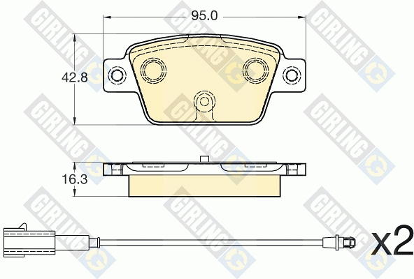 Brake Pad Set, disc brake (6120544)