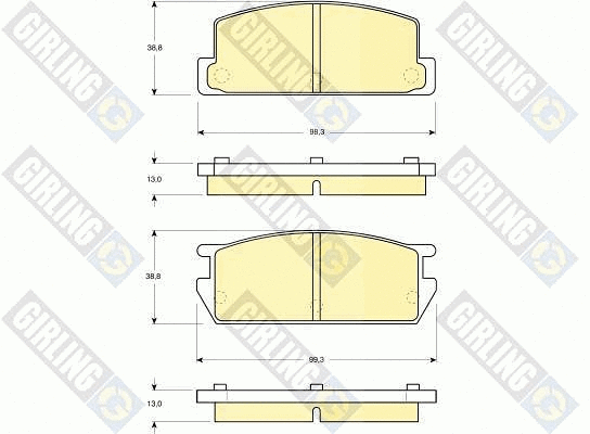 Brake Pad Set, disc brake (6102149)