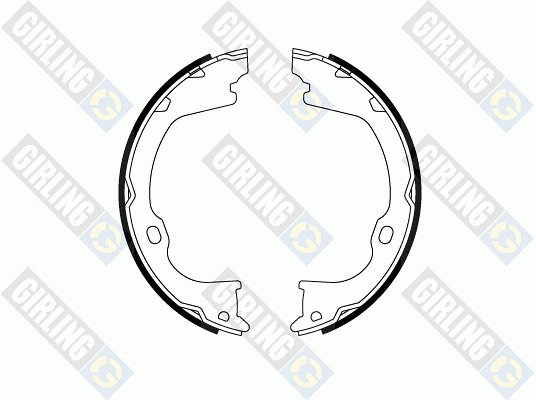 Brake Shoe Set, parking brake (5188199)