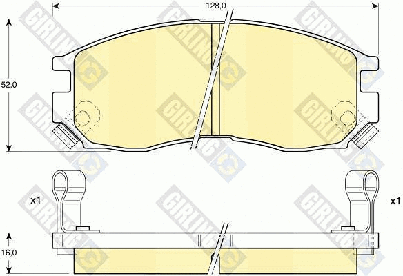 Brake Pad Set, disc brake (6111289)