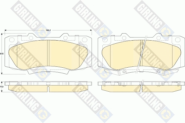 Brake Pad Set, disc brake (6135289)