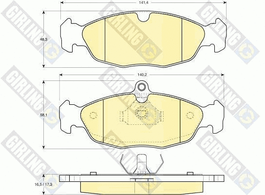 Brake Pad Set, disc brake (6110402)