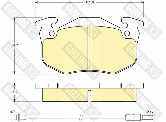 Brake Pad Set, disc brake (6103083)