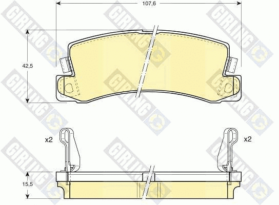 Brake Pad Set, disc brake (6111689)