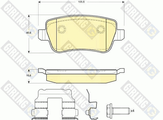 Brake Pad Set, disc brake (6116371)