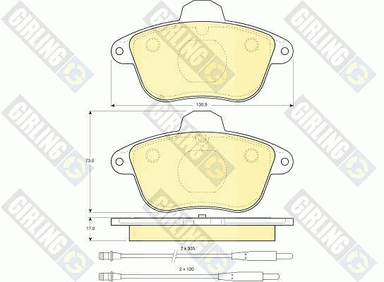 Brake Pad Set, disc brake (6110853)