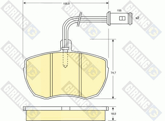 Brake Pad Set, disc brake (6107596)