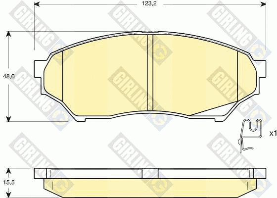 Brake Pad Set, disc brake (6132709)