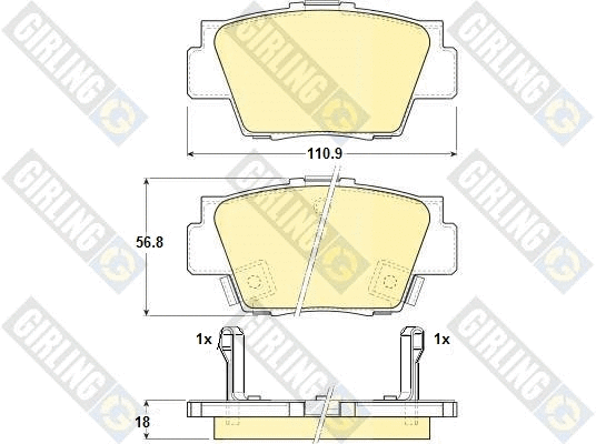 Brake Pad Set, disc brake (6130399)