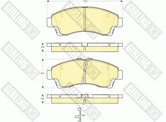 Brake Pad Set, disc brake (6133219)