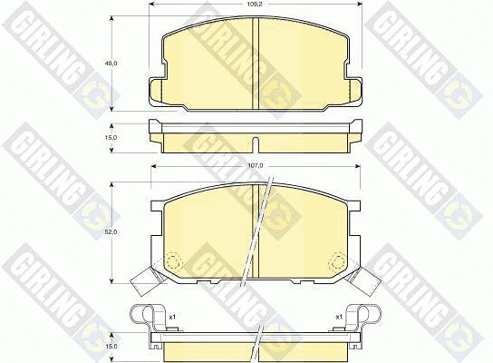Brake Pad Set, disc brake (6107999)