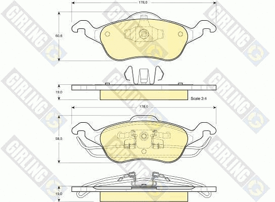 Brake Pad Set, disc brake (6113582)