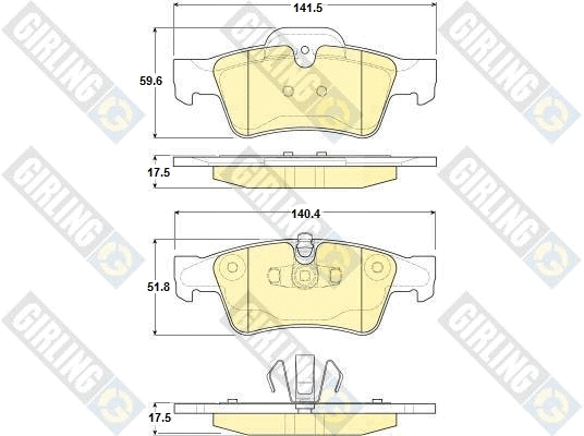 Brake Pad Set, disc brake (6116432)