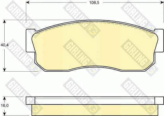 Brake Pad Set, disc brake (6102889)