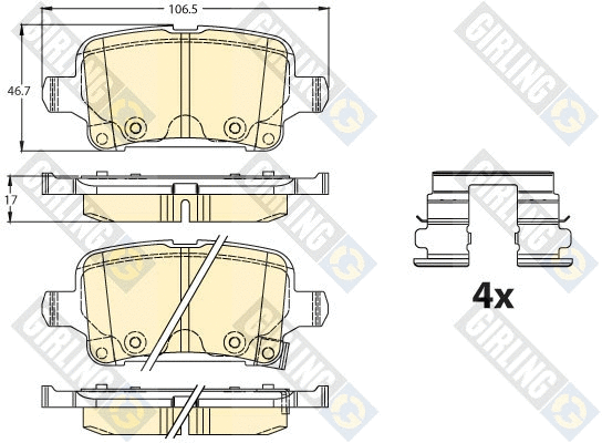 Brake Pad Set, disc brake (6121801)