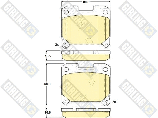 Brake Pad Set, disc brake (6131059)