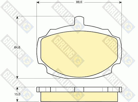 Brake Pad Set, disc brake (6103316)