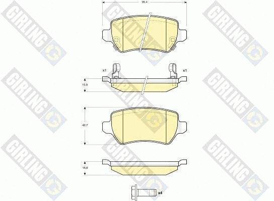 Brake Pad Set, disc brake (6115151)