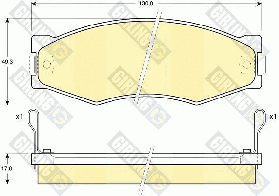 Brake Pad Set, disc brake (6103679)
