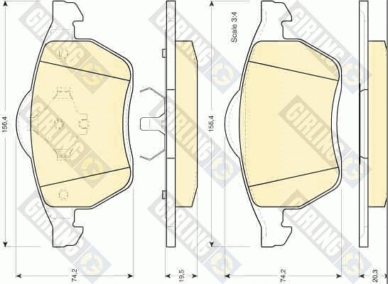 Brake Pad Set, disc brake (6112042)