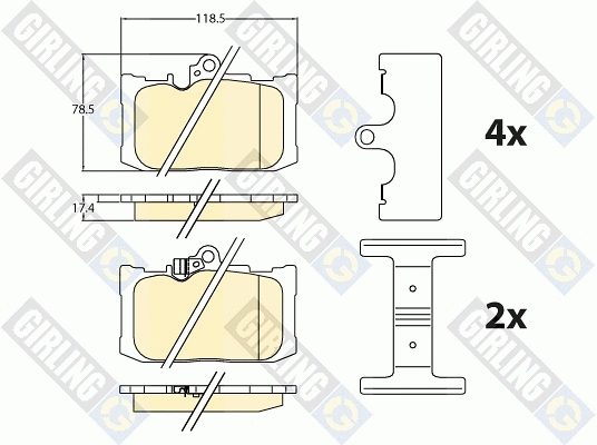 Brake Pad Set, disc brake (6144606)