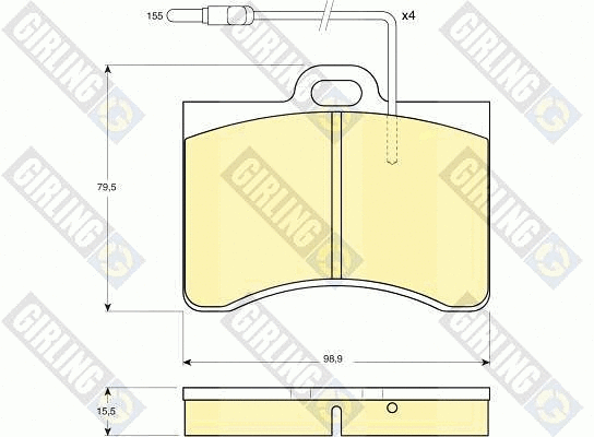 Brake Pad Set, disc brake (6101659)