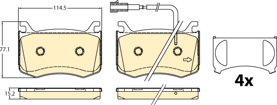 Brake Pad Set, disc brake (6122055)