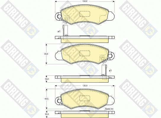 Brake Pad Set, disc brake (6132154)