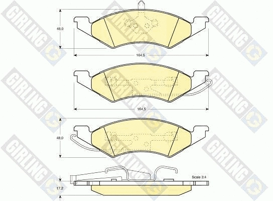 Brake Pad Set, disc brake (6140115)