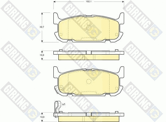 Brake Pad Set, disc brake (6133189)