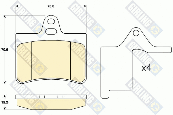 Brake Pad Set, disc brake (6120308)