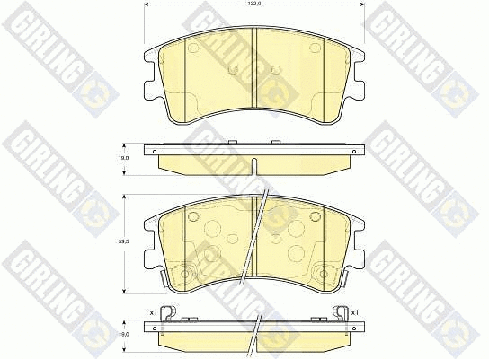 Brake Pad Set, disc brake (6133109)