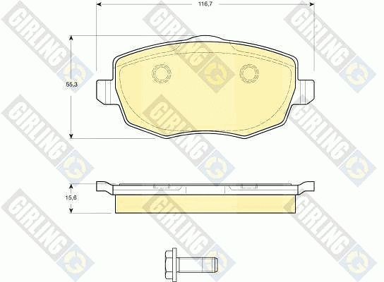Brake Pad Set, disc brake (6115931)