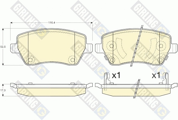 Brake Pad Set, disc brake (6135461)