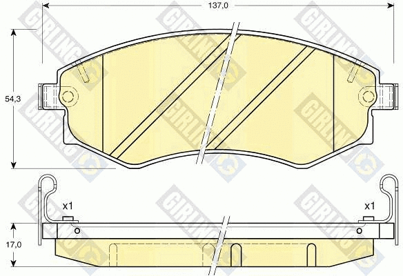 Brake Pad Set, disc brake (6131699)