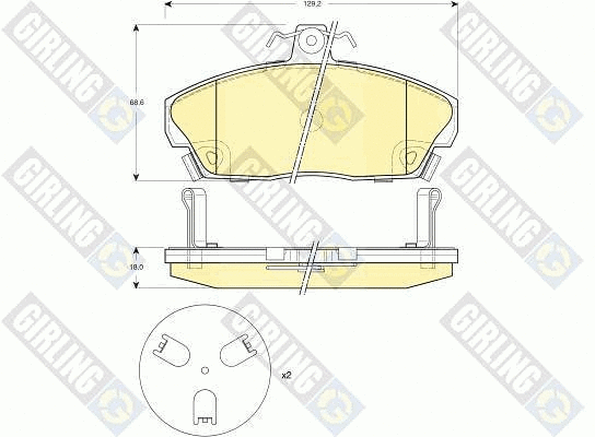 Brake Pad Set, disc brake (6132671)
