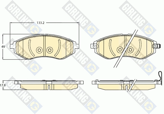 Brake Pad Set, disc brake (6136346)