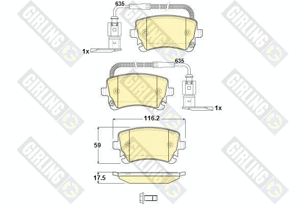 Brake Pad Set, disc brake (6115081)