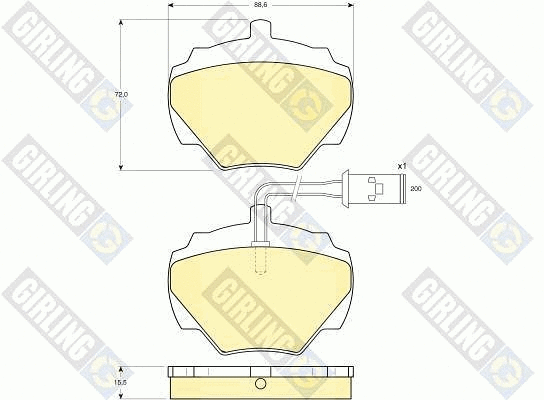 Brake Pad Set, disc brake (6109766)