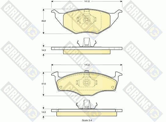 Brake Pad Set, disc brake (6113752)