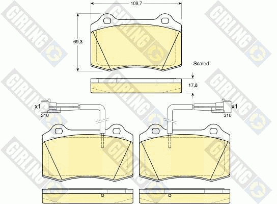 Brake Pad Set, disc brake (6113929)