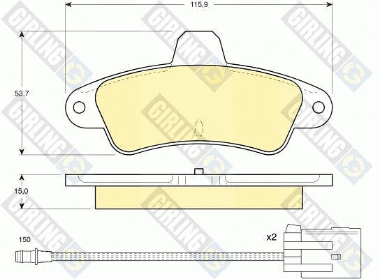 Brake Pad Set, disc brake (6111123)