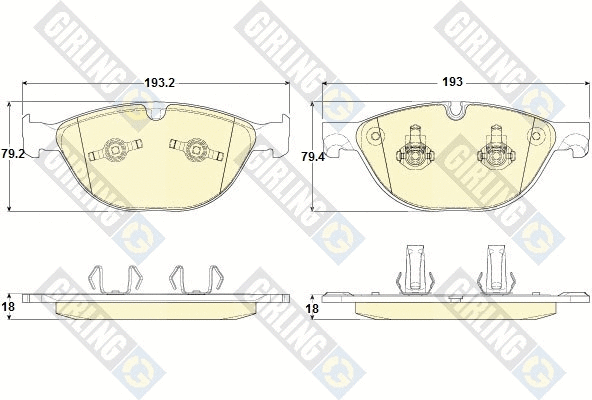 Brake Pad Set, disc brake (6119632)