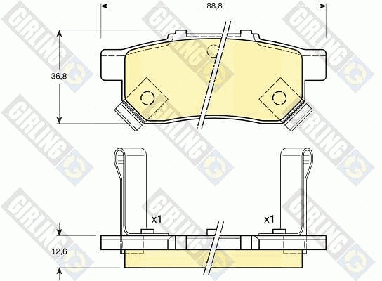 Brake Pad Set, disc brake (6131609)