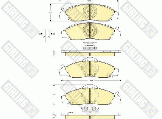 Brake Pad Set, disc brake (6132811)