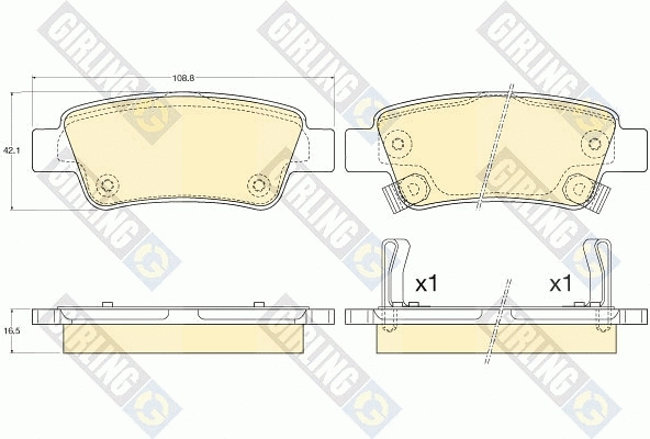 Brake Pad Set, disc brake (6135767)