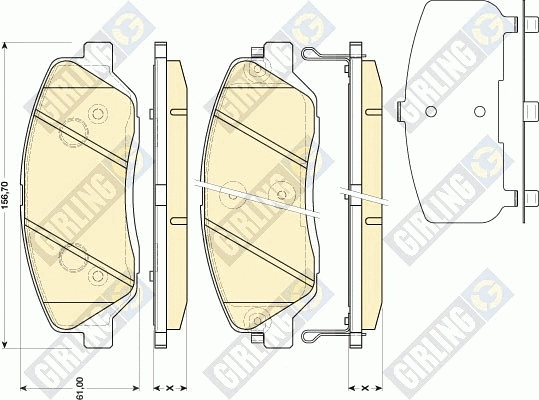 Brake Pad Set, disc brake (6134189)