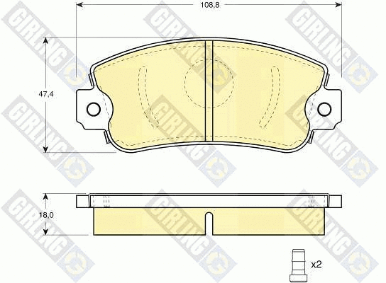 Brake Pad Set, disc brake (6102973)