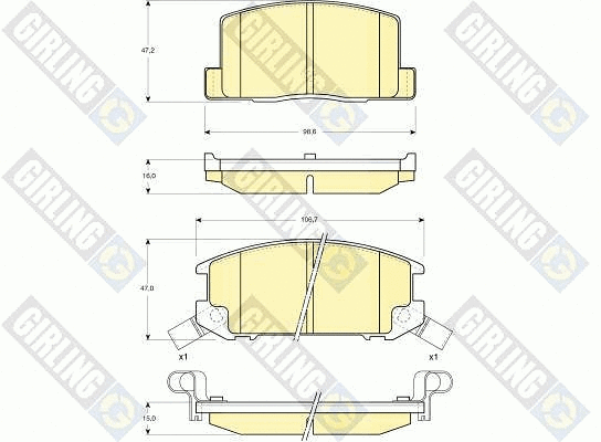Brake Pad Set, disc brake (6130589)