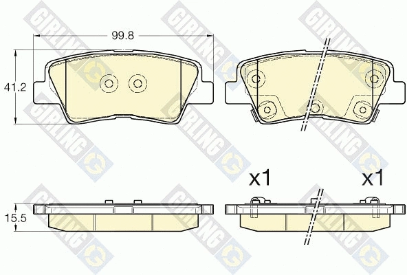 Brake Pad Set, disc brake (6135375)